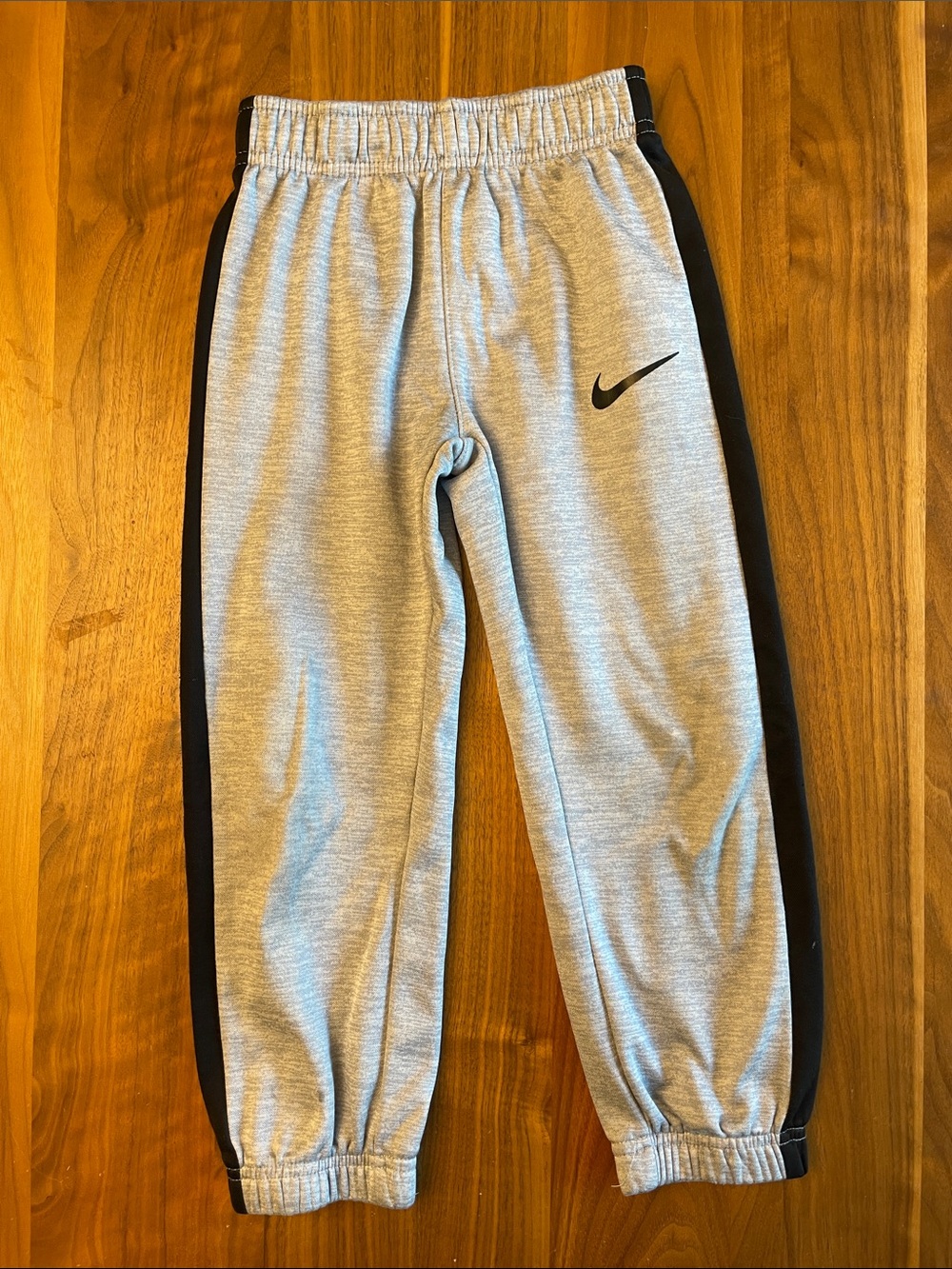 Nike Grey Joggers with Black Side Panels - Kids